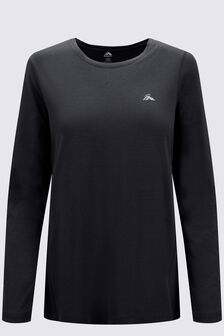 Macpac Women's brrr° Long Sleeve T-Shirt, BLACK MARLE
