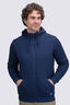 Macpac Men's Waffle Sherpa Hooded Jacket, Navy Iris, hi-res