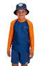 Macpac Kids' Rash Top, Sun Orange/Limoges, hi-res
