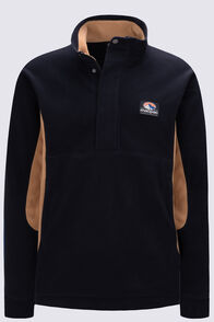 Macpac Men's Heritage Fleece Pullover, Black/Bone Brown, hi-res