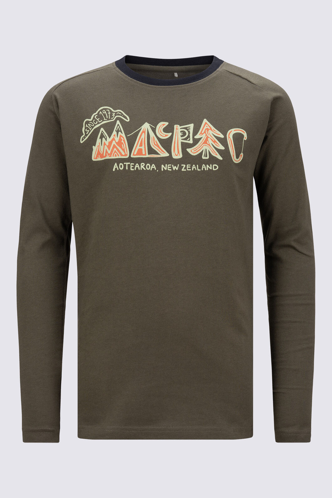 Macpac Kids&rsquo; Explorer Long-Sleeve T-Shirt, Grape Leaf, hi-res