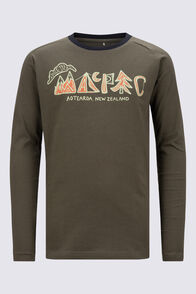 Macpac Kids&rsquo; Explorer Long-Sleeve T-Shirt, Grape Leaf, hi-res