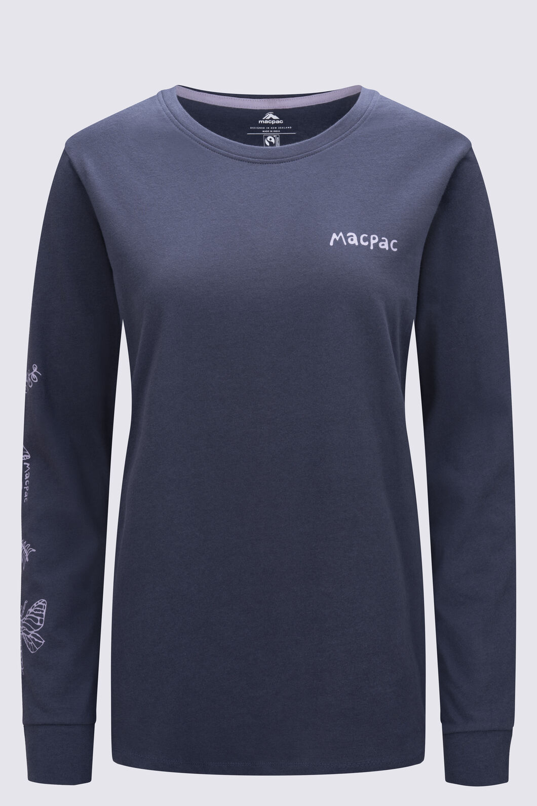 Macpac Women's Whimsical Journey Fairtrade Organic Long Sleeve T-Shirt, Odyssey, hi-res