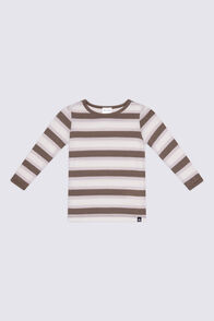 Macpac Baby 150 Merino Long Sleeve Top, Neutral Stripe, hi-res