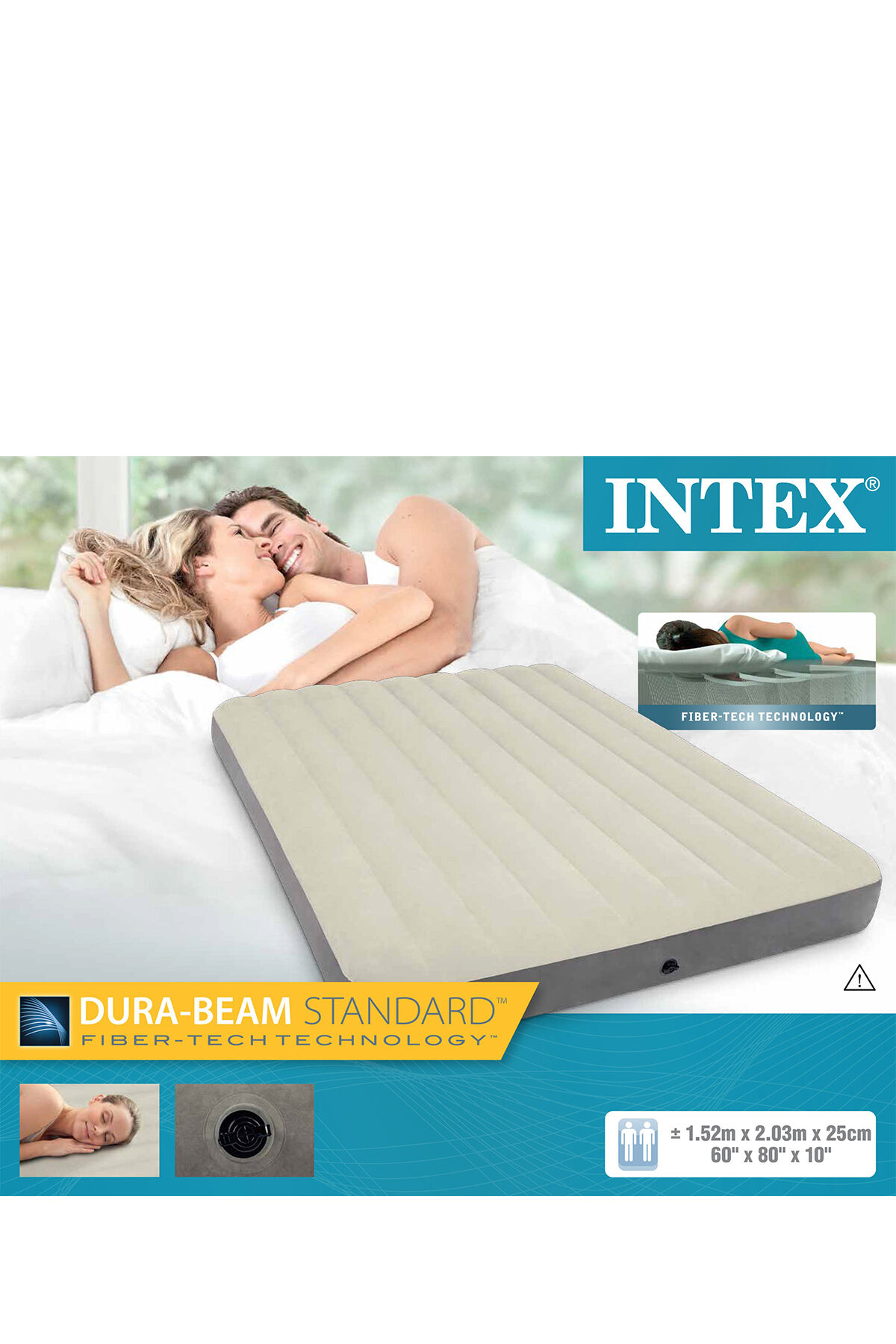 Intex Queen Deluxe Dura Beam Air Bed Macpac