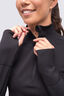 Macpac Women's Infinity ¼ Zip Top, Black, hi-res