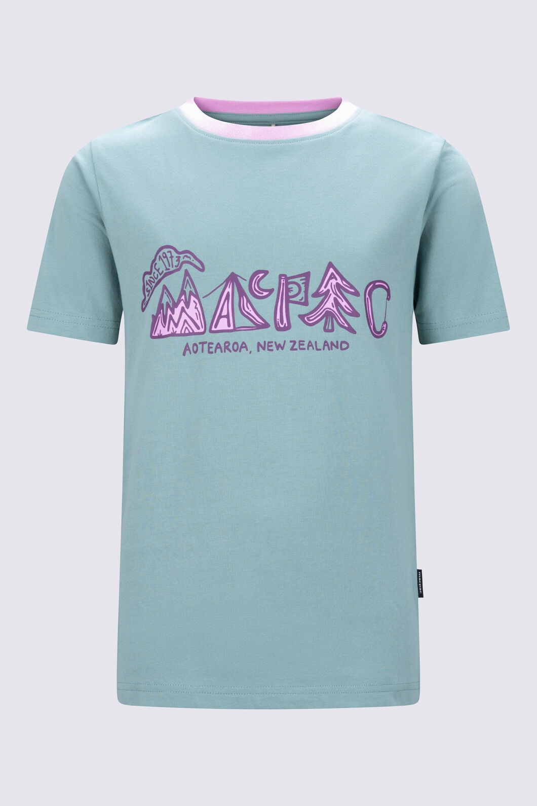 Macpac Kids' Explorer Fairtrade Organic Cotton Short Sleeve T-Shirt, Oil Blue, hi-res