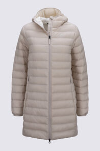 Macpac Women's Uber Light Hooded Down Coat ♺, French Oak, hi-res
