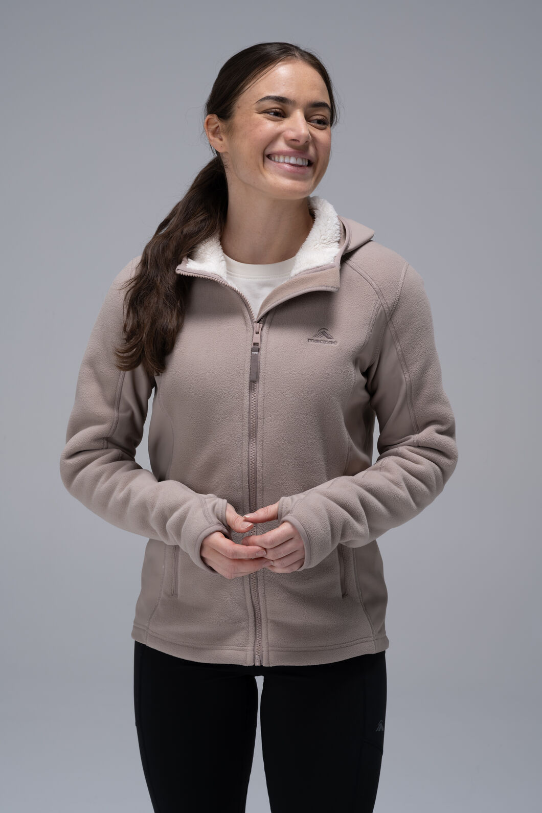 Macpac Women&rsquo;s Mountain Hooded Fleece Jacket, Etherea, hi-res