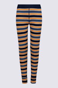 Macpac Kids' 220 Merino Long Johns, Bering Sea/Flame Orange Stripe, hi-res