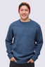 Macpac Men's Hearth Merino Long Sleeve Crew, Blue Marle, hi-res