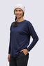 Macpac Women's Long Sleeve Modal T-Shirt, Baritone Blue, hi-res