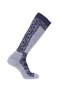 Macpac Tech Ski Sock, Medieval/White, hi-res