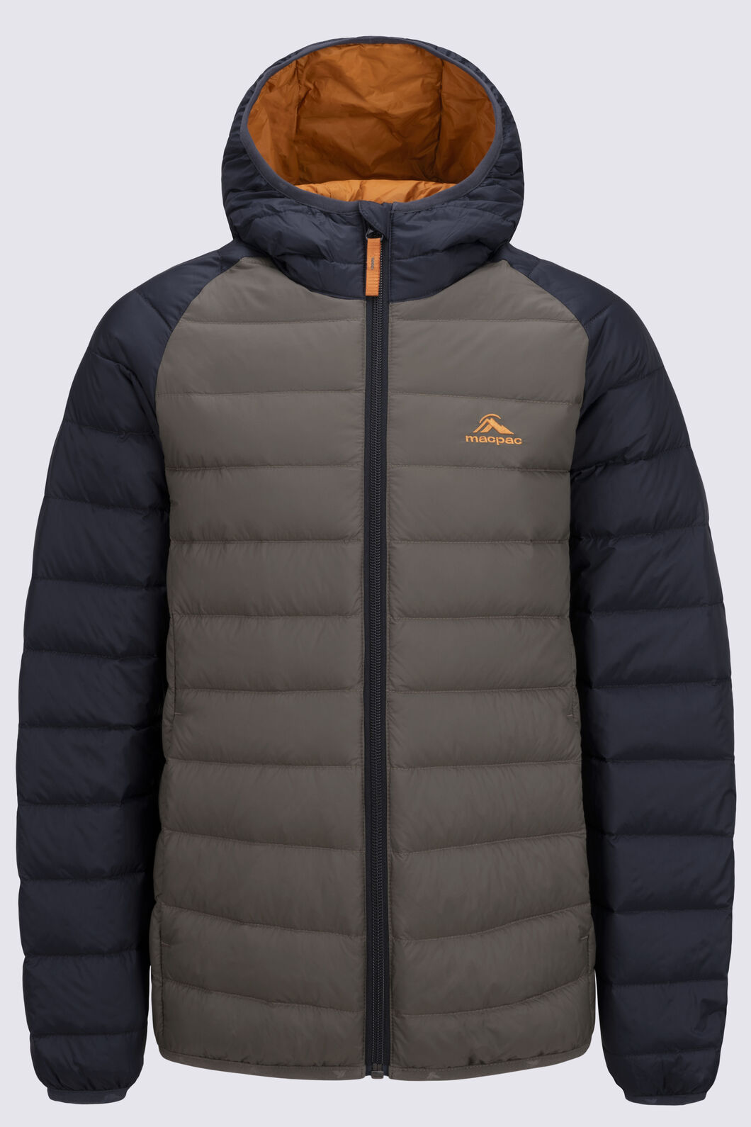 Macpac Kids' Uber Light Hooded Down Jacket, Black/Tarmac, hi-res