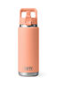 YETI® Rambler® Bottle with Straw Cap — 26 oz, Lowcountry Peach, hi-res