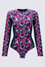 Macpac Women's Southshore Long Sleeve Surfsuit, Deep Teal Shatter, hi-res