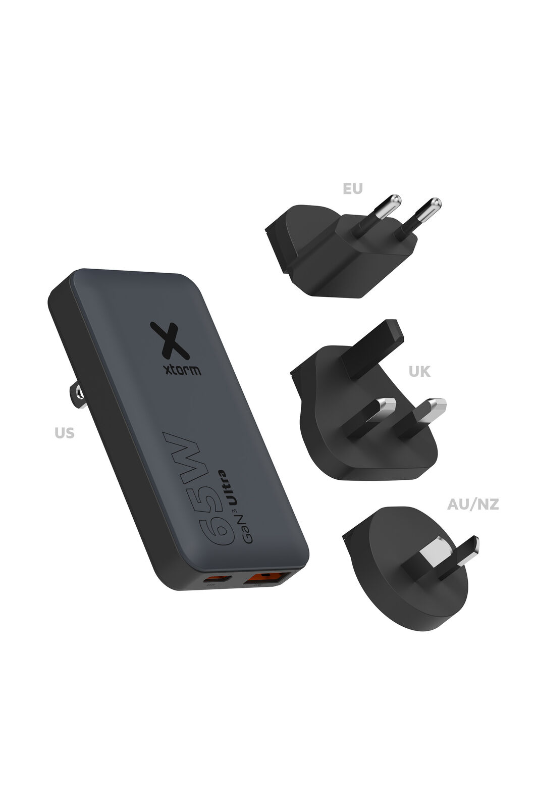 Xtorm 65W Fast Travel Charger + Cable + Essentials Bag, Black, hi-res