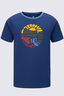 Macpac Kids' Abstract Nature Fairtrade Organic Short Sleeve T-Shirt, Oceana, hi-res