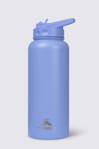 Macpac Insulated Wide Mouth Bottle with Straw Lid — 1L, Periwinkle, hi-res