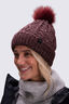 Macpac Flecked Pom Pom Beanie, Windsor Wine Fleck, hi-res