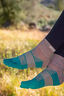 Injinji Women's Trail Midweight Mini-Crew Toesock, Tidepool, hi-res