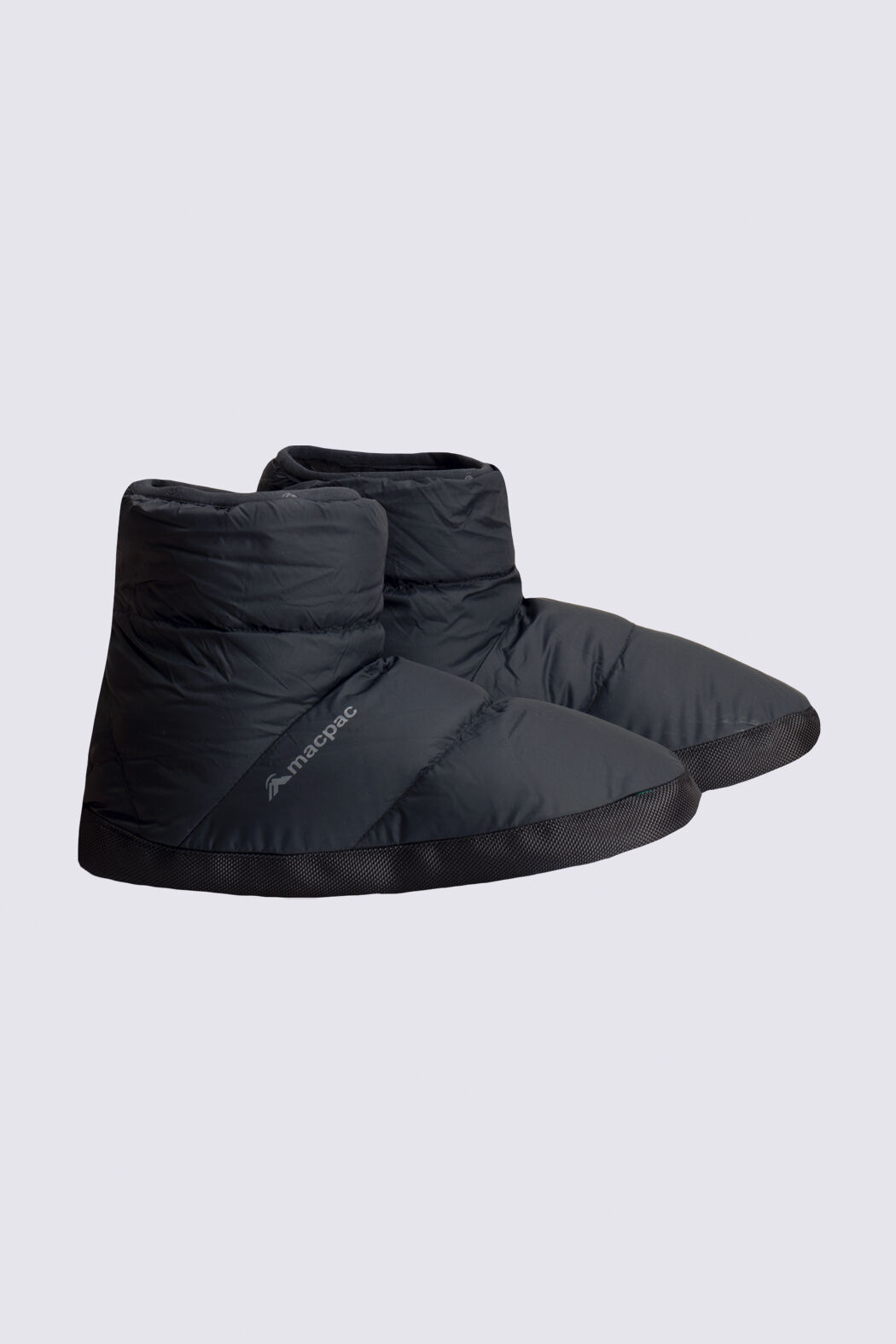 Goose down top bootie slippers