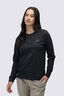 Macpac Women's Vintage Embroidered Fairtrade Organic Cotton Long Sleeve T-Shirt, BLACK MARLE, hi-res