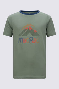 Macpac Kids&rsquo; Logo & Elements T-Shirt, Hedge Green, hi-res