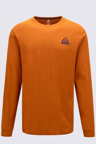 Macpac Men's Vintage Embroidered Fairtrade Organic Cotton Long Sleeve T-Shirt, Autumnal, hi-res