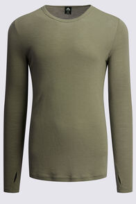 Macpac Men's 220 Merino Long Sleeve Top, Ivy Green, hi-res