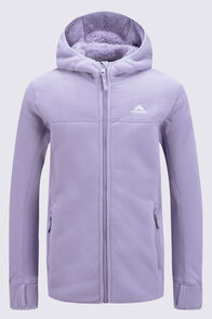 Macpac Kids' Mini Mountain Fleece Hoodie, Wisteria, hi-res