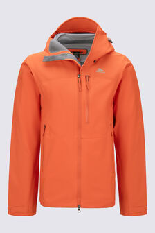 Macpac Men's Lightweight Prophet Rain Jacket, Tangerine Tango