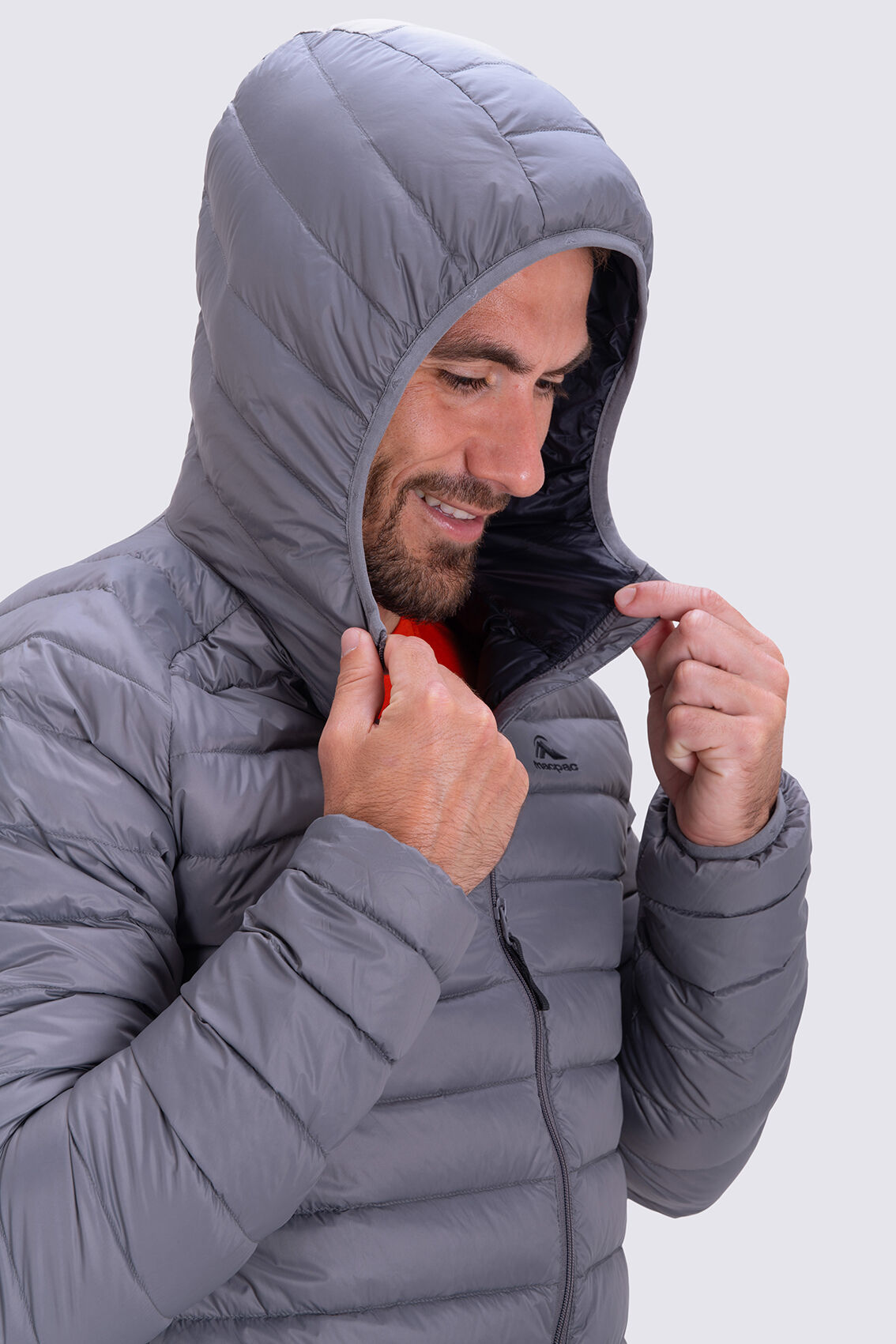 Lightweight hooded best sale down jacket
