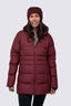 Macpac Women's Aurora Hooded Down Coat, Truffle, hi-res