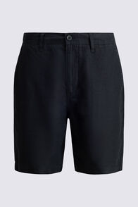 Macpac Men's Linen Shorts, Black, hi-res