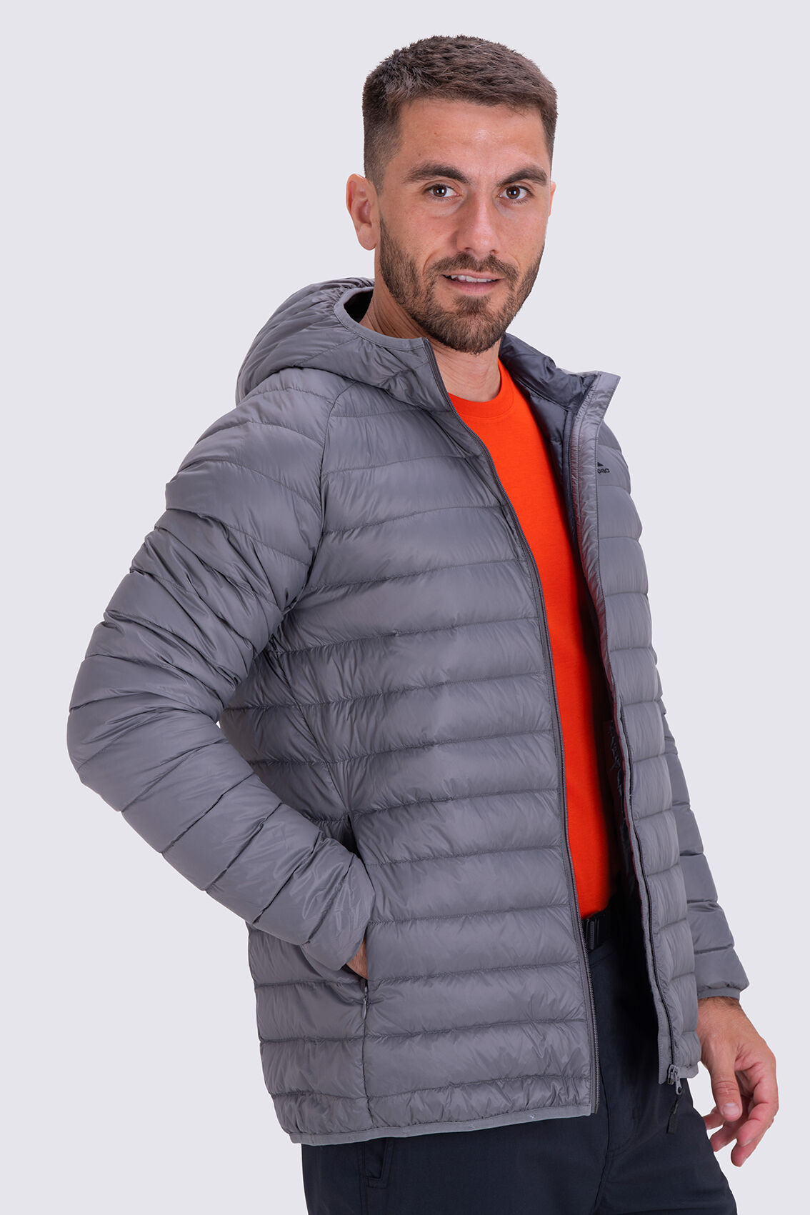 Grey down jacket online