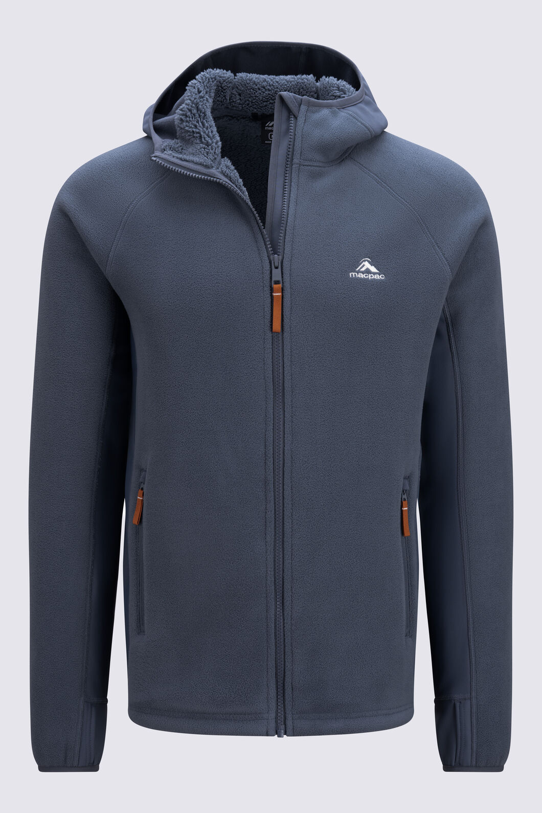 Macpac Men&rsquo;s Mountain Hooded Fleece Jacket, Turbulence, hi-res