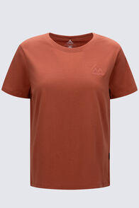 Macpac Women's Vintage Embroidered Fairtrade Organic Cotton Short Sleeve T-Shirt, Auburn, hi-res