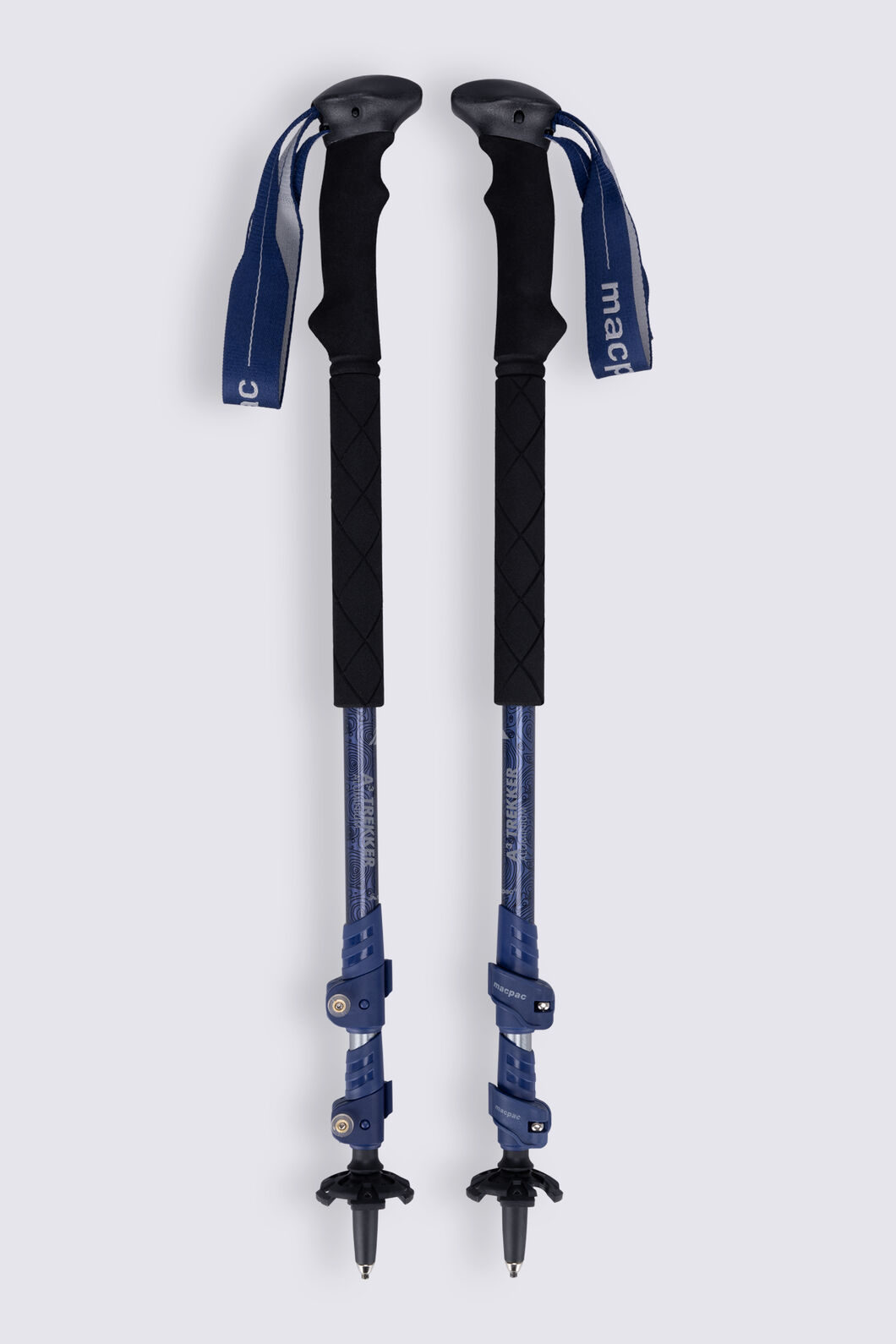Macpac A3 Aluminium Hiking Poles, Blue, hi-res