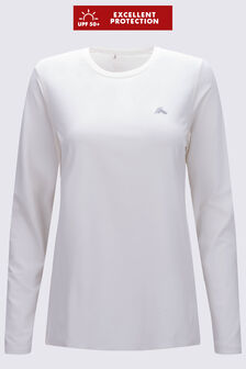 Macpac Women's brrr° Long Sleeve T-Shirt, Cloud Dancer