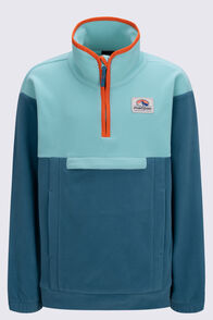 Macpac Kids' Originals Fleece Pullover, Pool Blue/Cove Blue, hi-res
