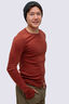 Macpac Men's 220 Merino Long Sleeve Top, Brandy, hi-res