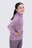 Macpac Kids' Ruru Fleece Pullover, Orchid Mountain Print, hi-res