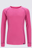 Macpac Kids' Geothermal Long Sleeve Top, Hot Pink, hi-res