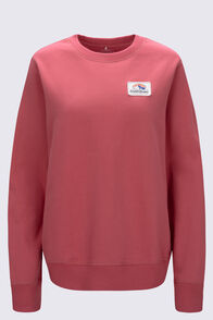 Macpac Women's Fairtrade Organic Cotton Crew, Mineral Red, hi-res