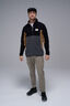 Macpac Men&rsquo;s Heritage Fleece Pullover, Black/Asphalt/Dijon, hi-res
