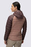 Macpac Women's Uber Light Hooded Down Jacket ♺, Huckleberry/Burlwood, hi-res