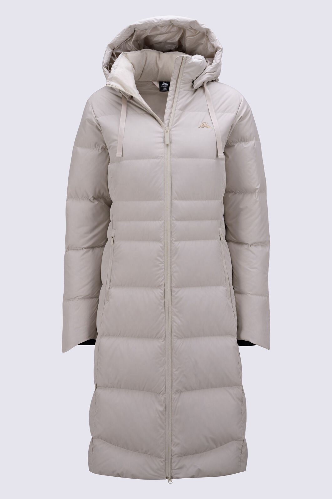 Macpac Women's Aurora Long Hooded Down Coat, French Oak, hi-res
