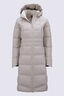 Macpac Women's Aurora Long Hooded Down Coat, French Oak, hi-res