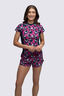 Macpac Women's Short Sleeve Rash Top, Deep Teal Shatter, hi-res